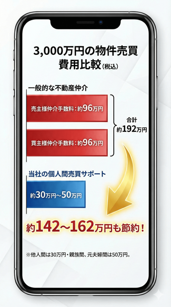 どれくらいお得？3000万円の物件を離婚に伴い夫婦間で売買するケースで比較してみましょう