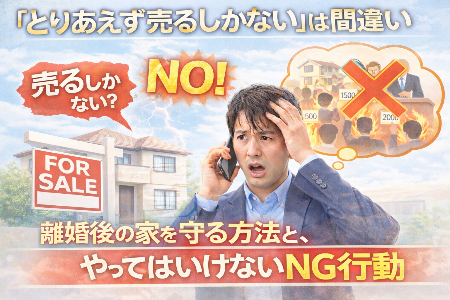 「とりあえず売るしかない」は間違い。離婚後の家を守る方法と、やってはいけないNG行動