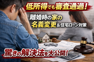 【解決事例】自営業の夫、節税で「所得が低い」状態…確定申告書を精査し、離婚時の家の名義変更・借り換え審査を通過させた方法