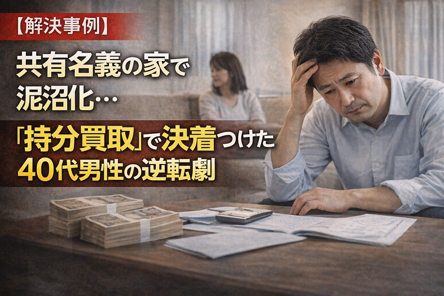 【解決事例】離婚後も同居…共有名義の家で泥沼化した元妻との金銭トラブルを、「持分買取」で完全決着させた40代男性の話