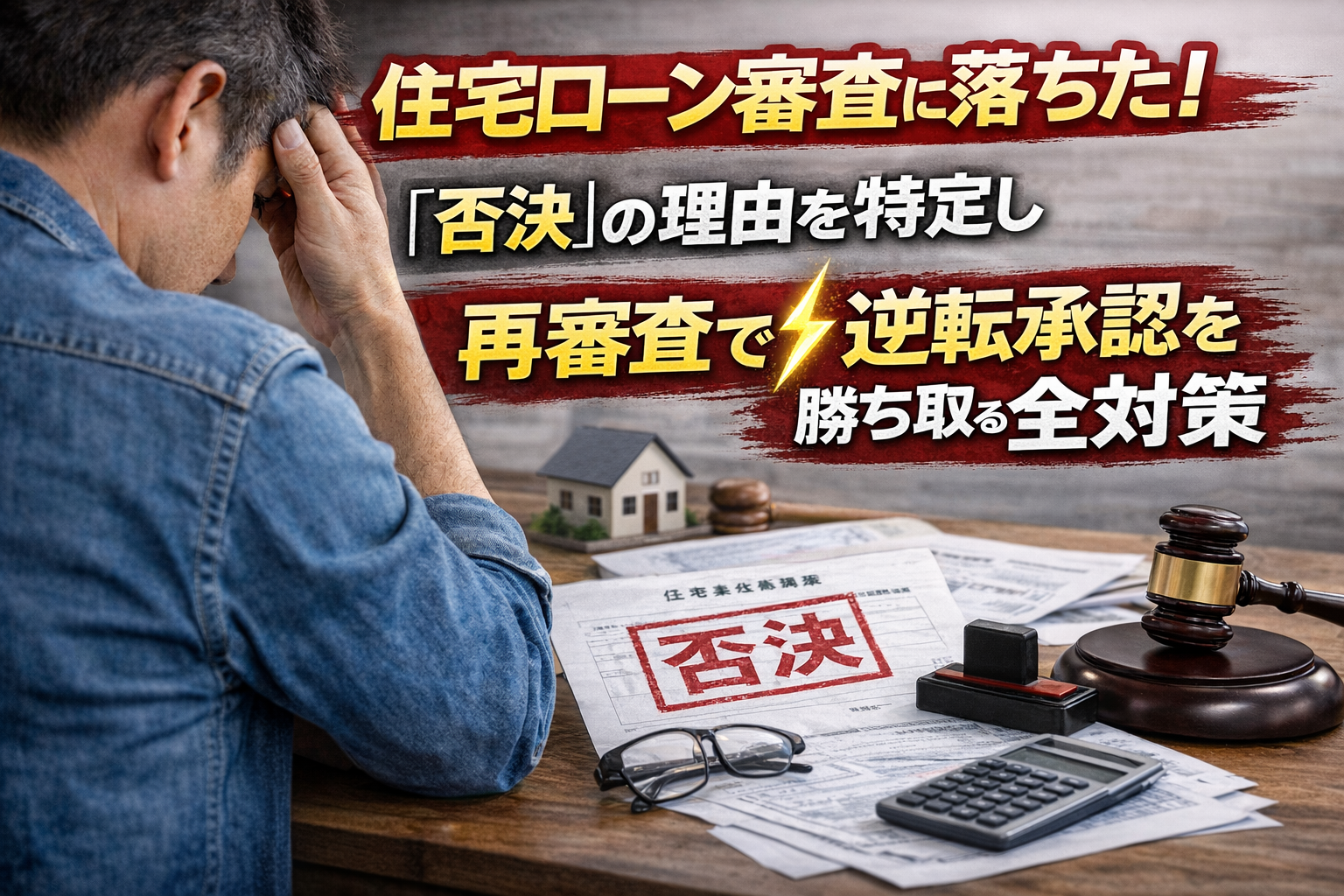 住宅ローン審査に落ちた！「否決」の理由を特定し、再審査で逆転承認を勝ち取るための全対策