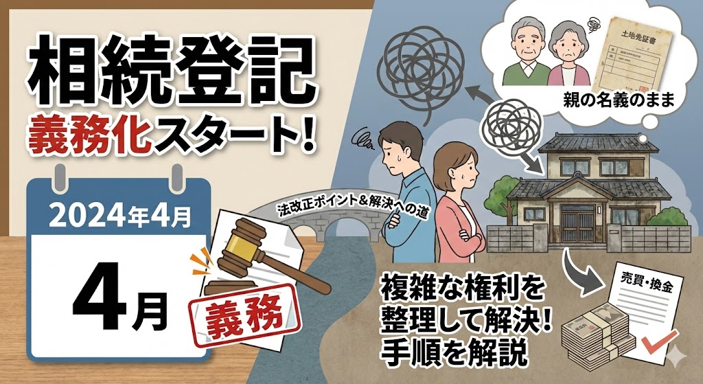 【2024年法改正】「相続登記」が義務化！離婚時の財産分与で、親名義のままの家はどうなる？