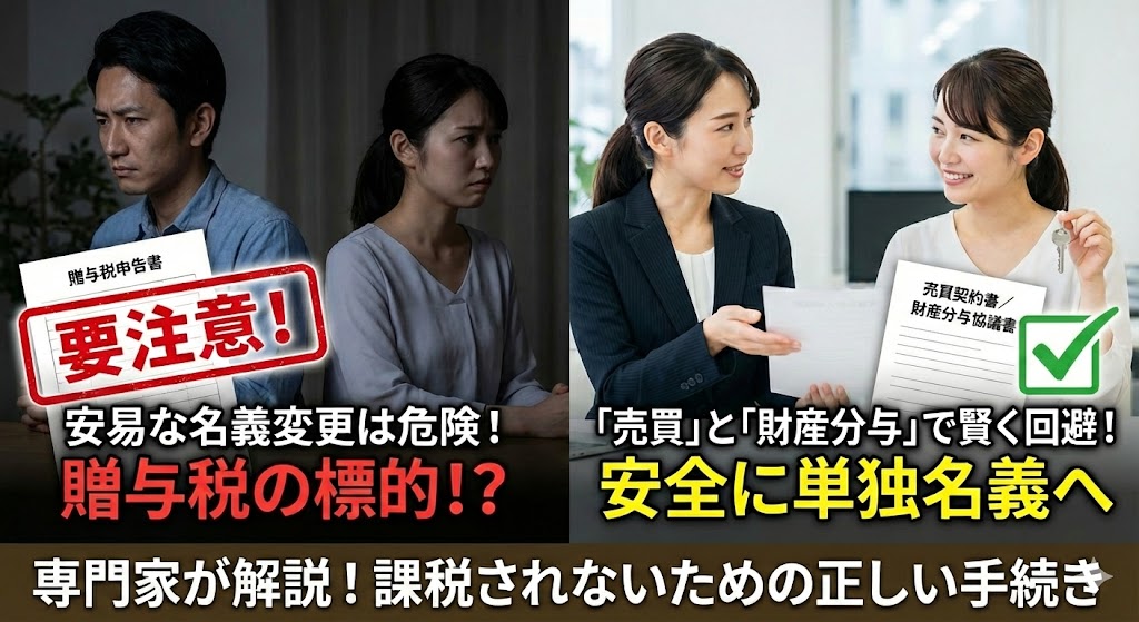 【ペアローン解消と税金】夫の持分をもらうと「贈与税」がかかる？税務署に指摘されない正しい名義変更のルール