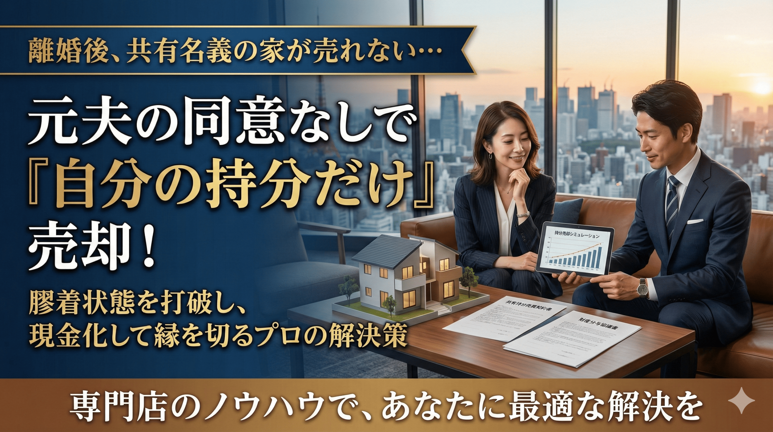 【共有名義のトラブル】元夫が「家を売りたくない」と拒否！自分の持分だけを売却して縁を切る「最終手段」とは