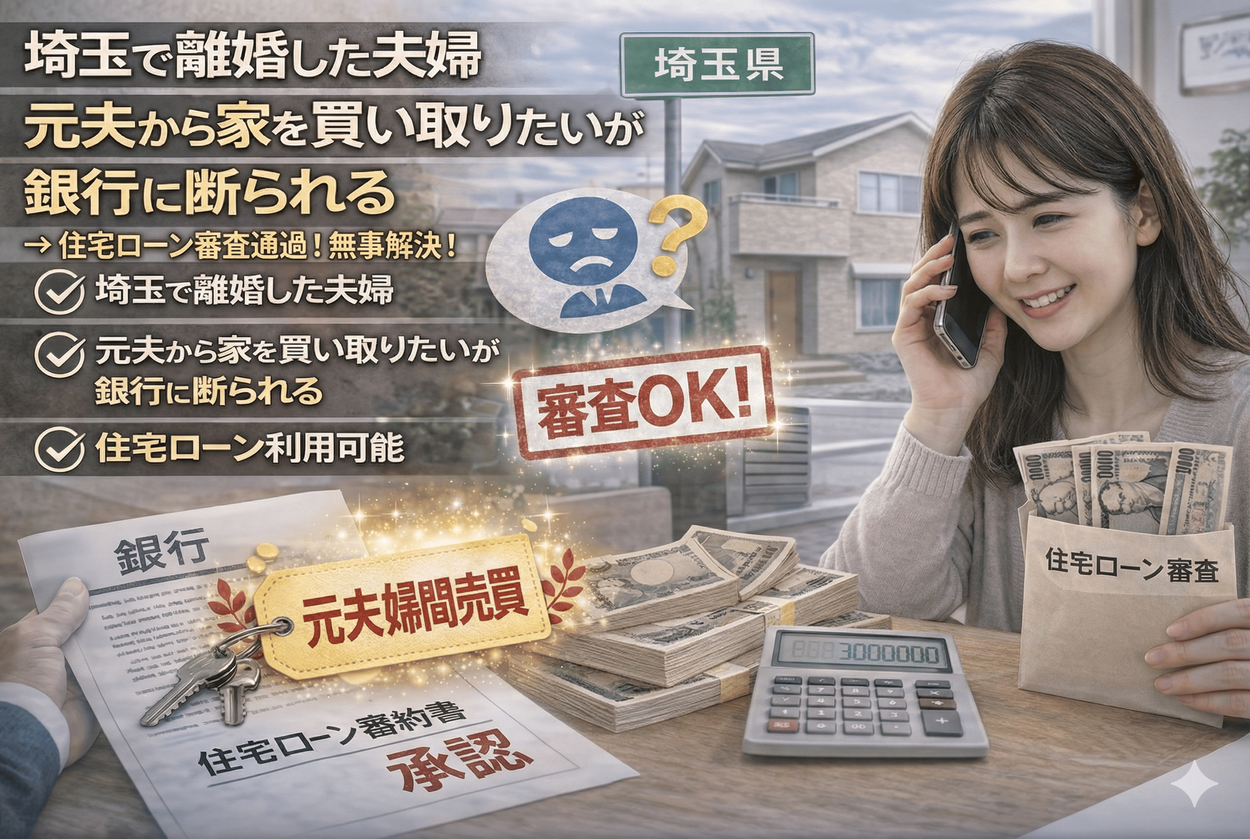 【埼玉で離婚】元夫から家を買い取りたい！銀行に断られる「元夫婦間売買」を成功させる方法