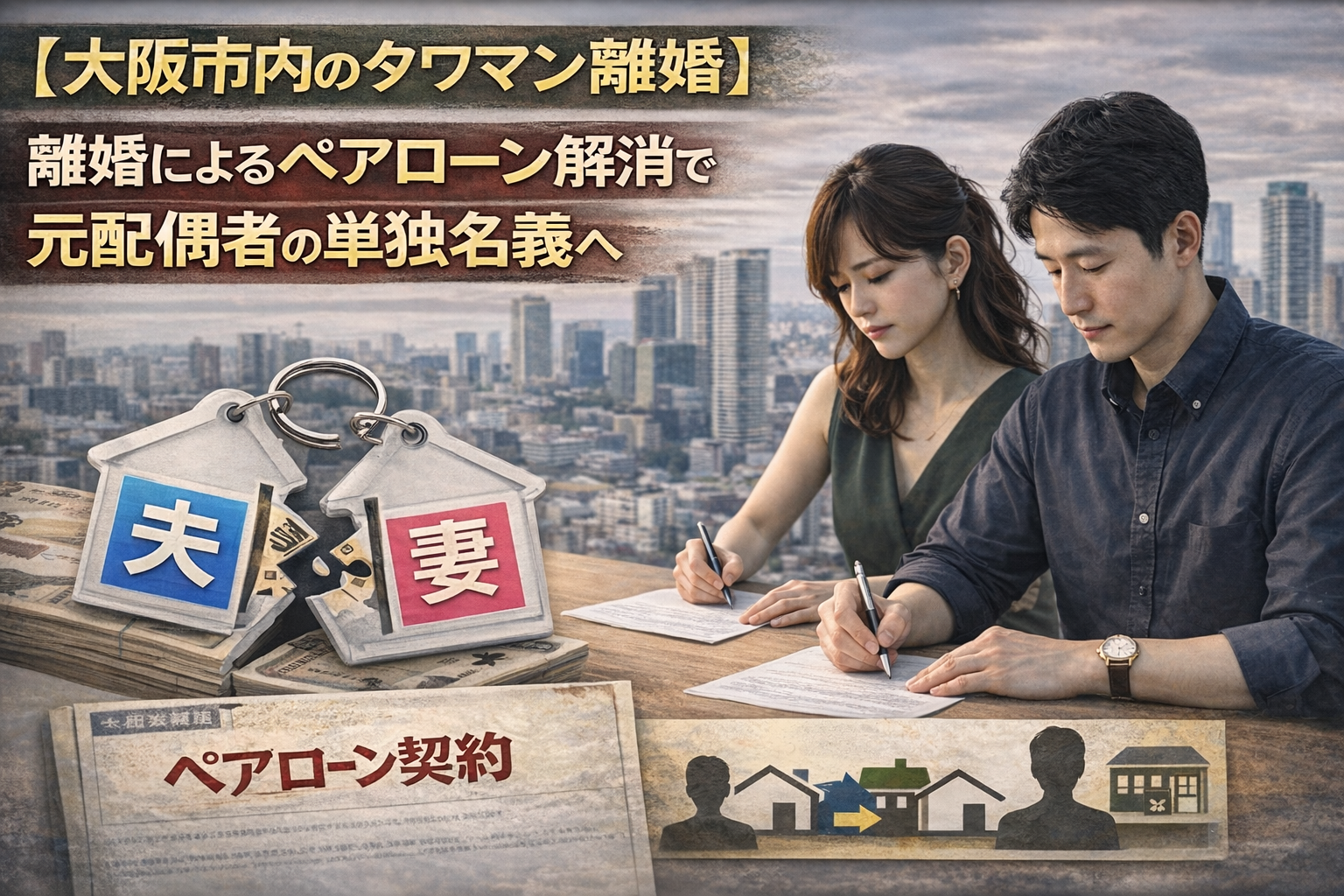 【大阪市内のタワマン離婚】価格高騰が仇に？「ペアローン」解消で泥沼化する夫婦の共通点と解決策
