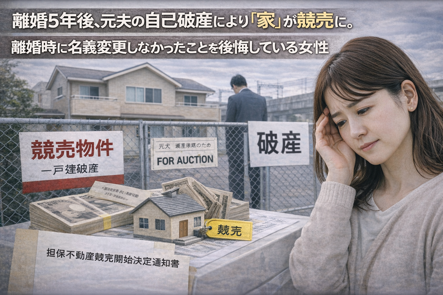 【実録】離婚5年後、元夫の自己破産で「家」が競売に…名義変更をサボった妻の末路