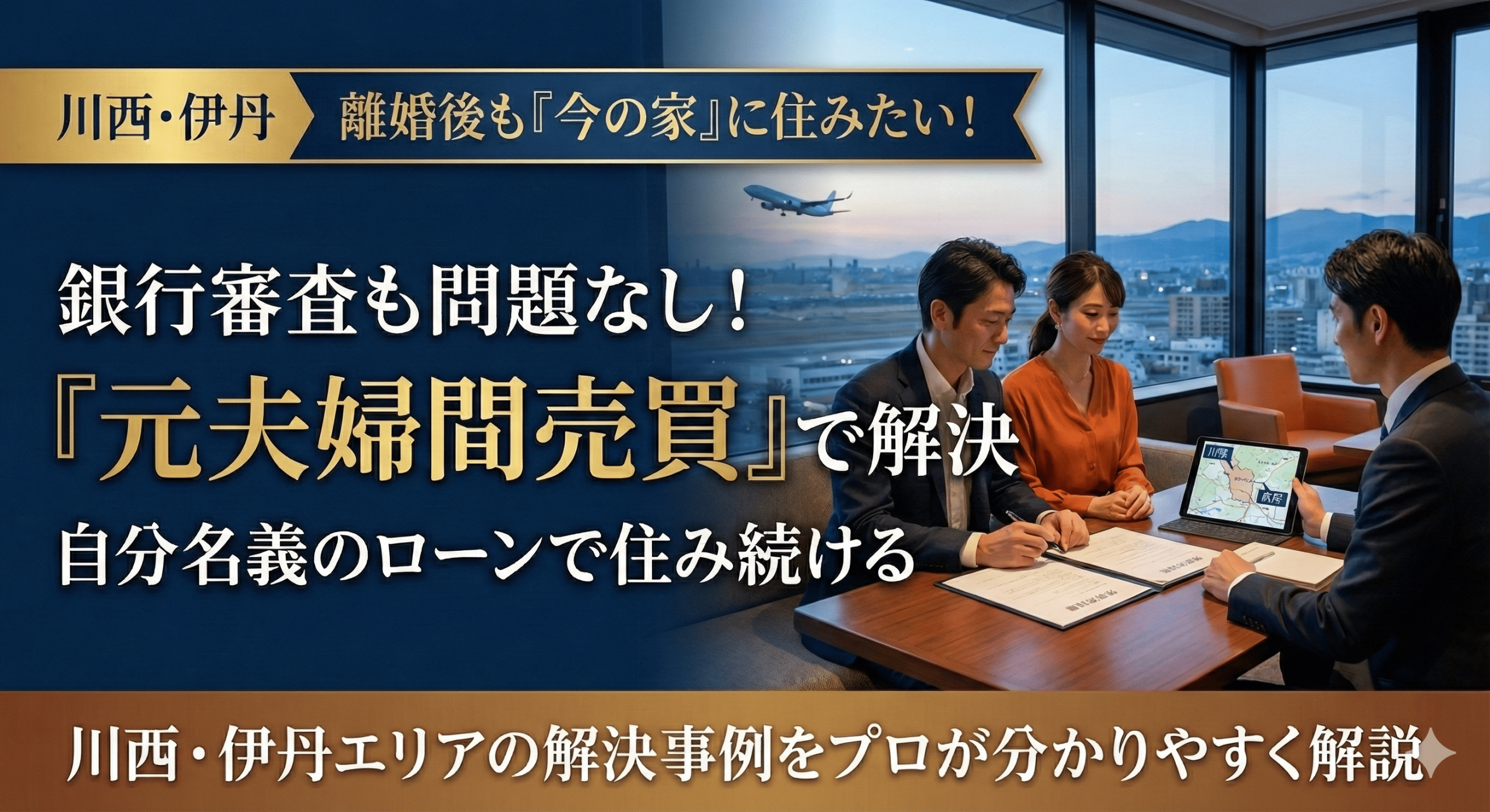【川西・伊丹で離婚】今の家に住み続けたい！銀行に断られても「夫から家を買う」ことで解決できる理由