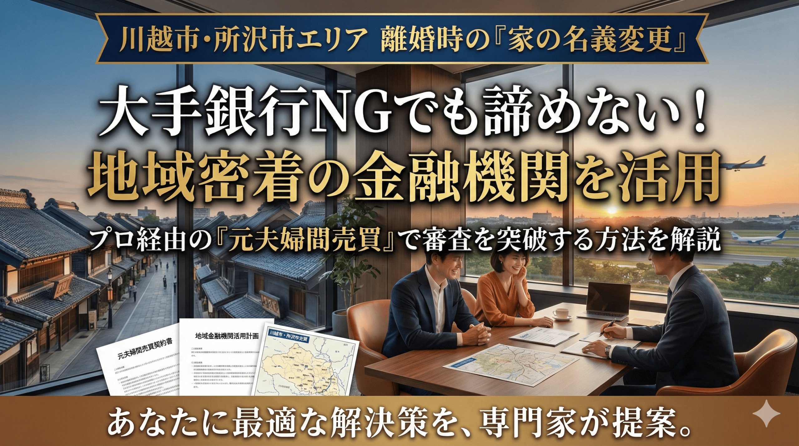 【川越・所沢で離婚】西武・東武沿線の家を守りたい！銀行審査で「NG」を出させない元夫婦間売買の極意