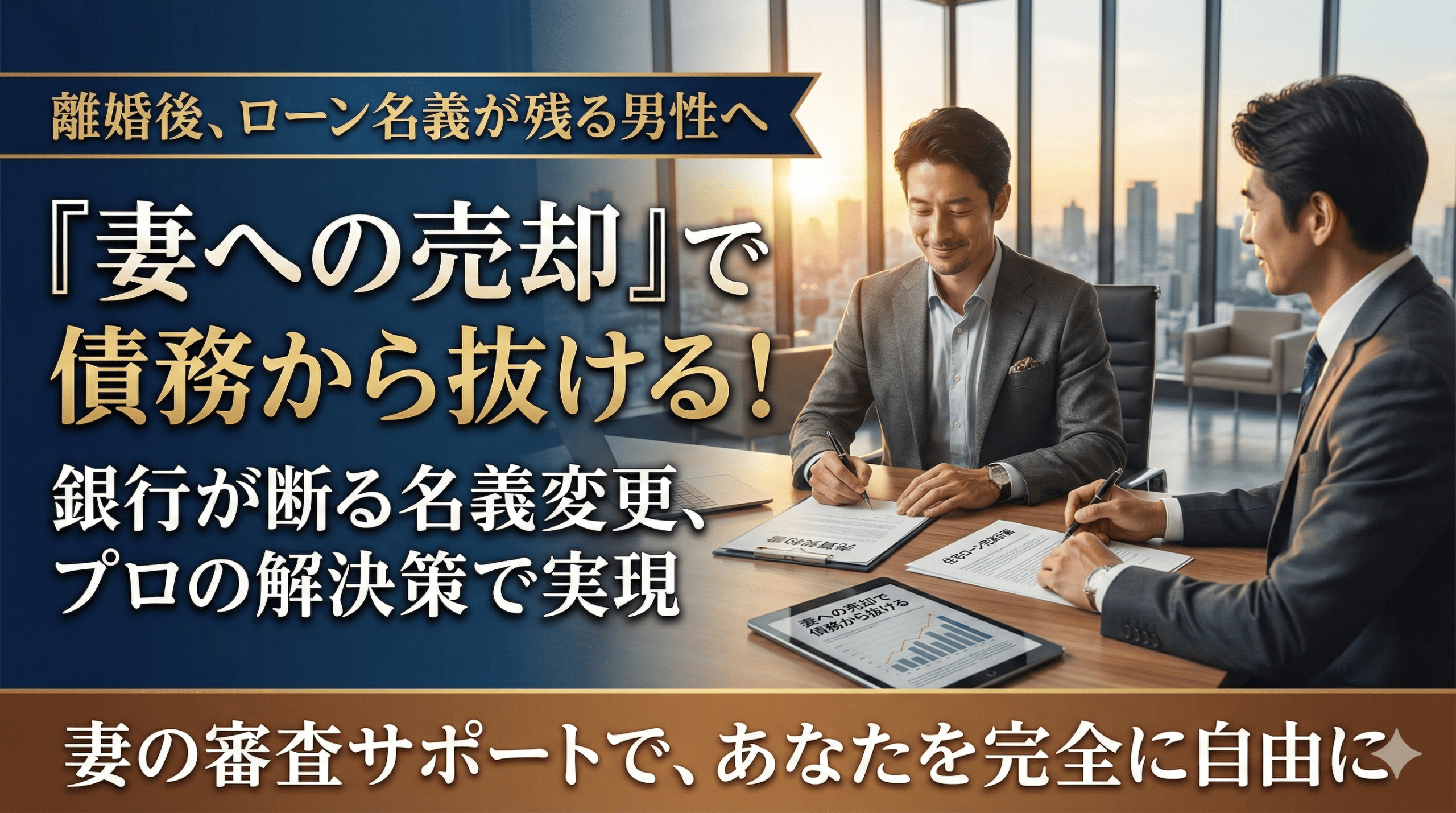 【男性向け】別れた妻が住む家。住宅ローンの名義を「妻」に変えて、自分は債務から完全に抜ける方法