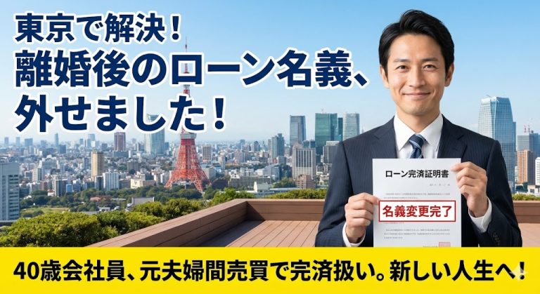【男性視点】妻に家を譲りたいが、ローン名義はきれいに消したい。夫側から妻へ「買取」を提案し、円満に解決へ導いた事例