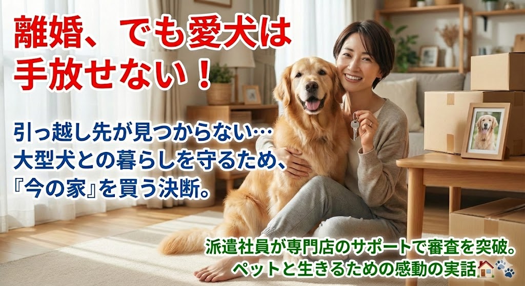 【解決ストーリー】「この子（大型犬）を手放すなんてできない」賃貸お断りの壁。愛犬との暮らしを守るために、私が選んだ「買取」という道