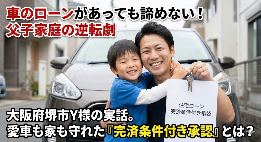 【解決ストーリー】「車のローンがあるから住宅ローンは無理？」諦めかけたシングルファザーを救った“完済条件付き”承認（大阪府堺市・Y様の事例）