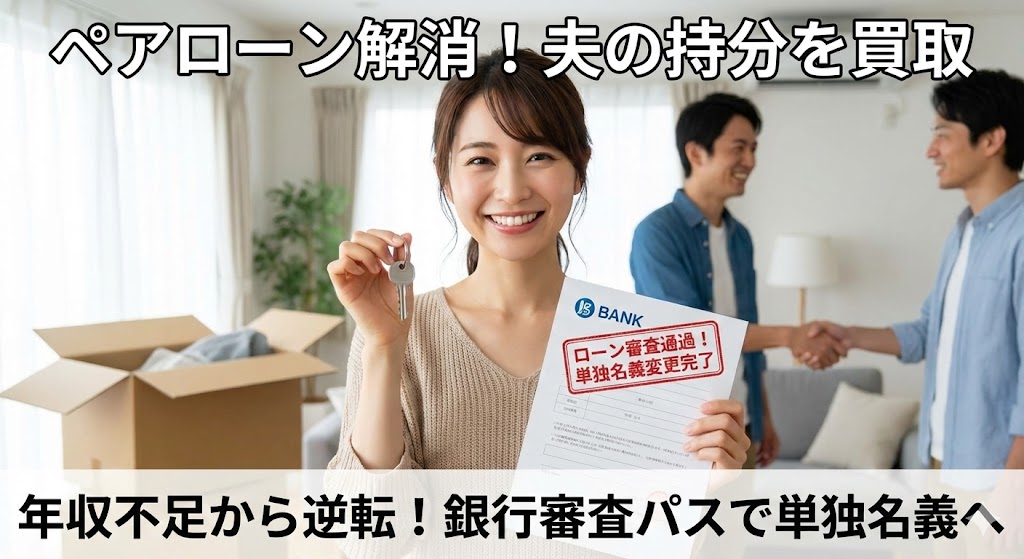 【解決事例】ペアローン解消の壁。「夫の名義を外したい」と銀行に頼んで断られた共働き妻の逆転劇