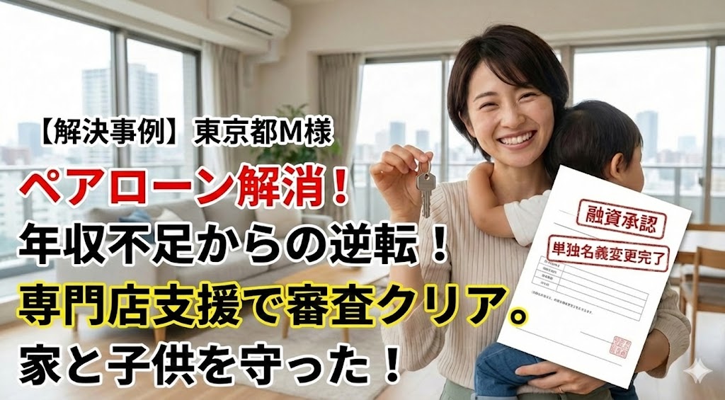 【解決事例】夫の持ち分を私が買い取る！離婚でペアローンを解消し、夫婦間売買で単独名義にした成功談