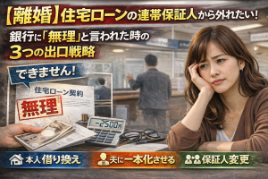 【離婚】住宅ローンの連帯保証人から外れたい！銀行に「無理」と言われた時の3つの出口戦略