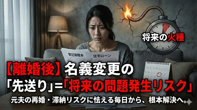 【離婚後の家】「とりあえず今のままで」が一番危険？元夫との関係を断ち切る「完全な名義変更」のススメ
