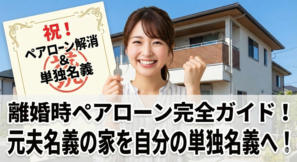 【ペアローン解消】離婚後も住み続けたい！夫（妻）の持分を買い取り、単独名義にするための「売買」ロードマップ