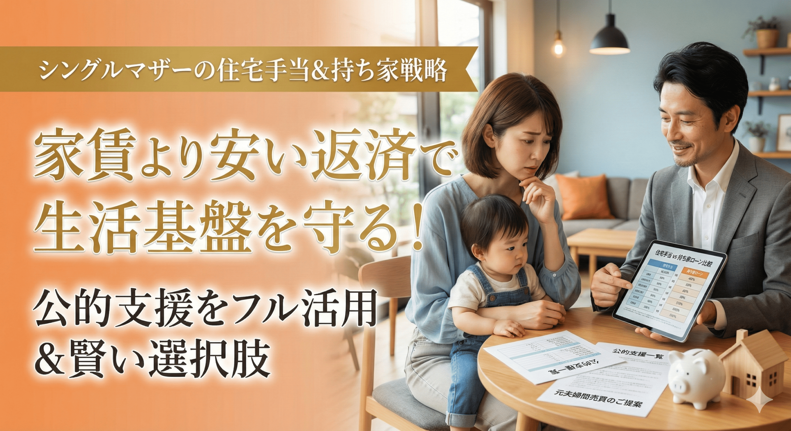 【母子家庭と家】離婚したら「住宅手当」はもらえる？賃貸に引っ越すより「今の家を買い取る」方が得な理由