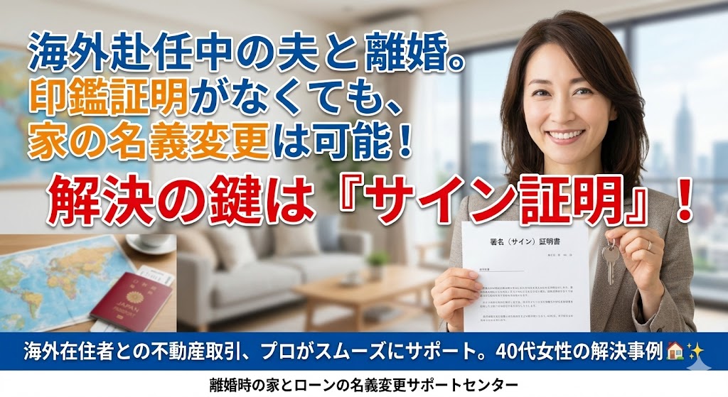 【海外赴任中の夫】印鑑証明がない！海外在住の夫から妻へ家を売却する「サイン証明」活用術
