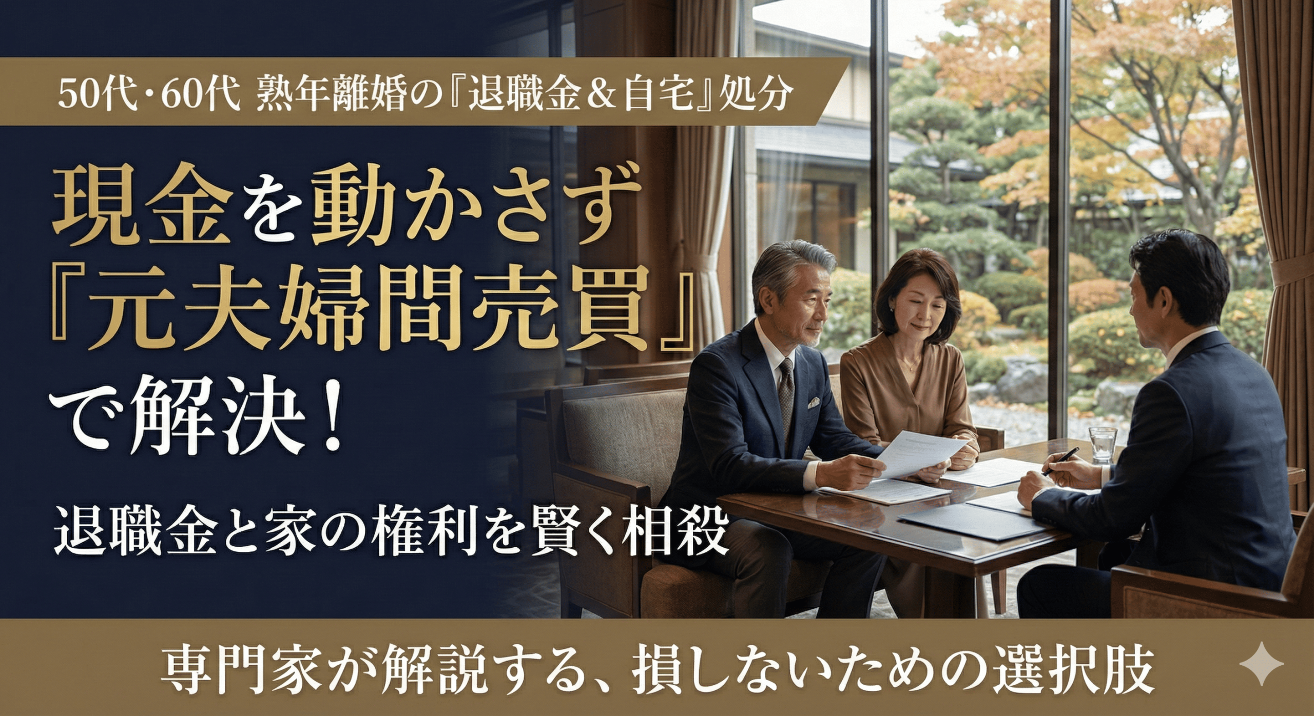 【熟年離婚】退職金で住宅ローン完済は損？老後の家を「夫から買い取る」ための賢い相殺テクニック