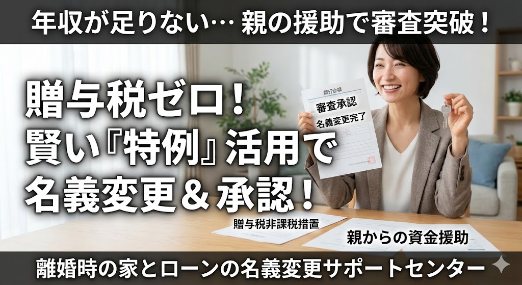 【親からの資金援助】「頭金」で審査を有利に。贈与税がかからない親のお金の受け取り方