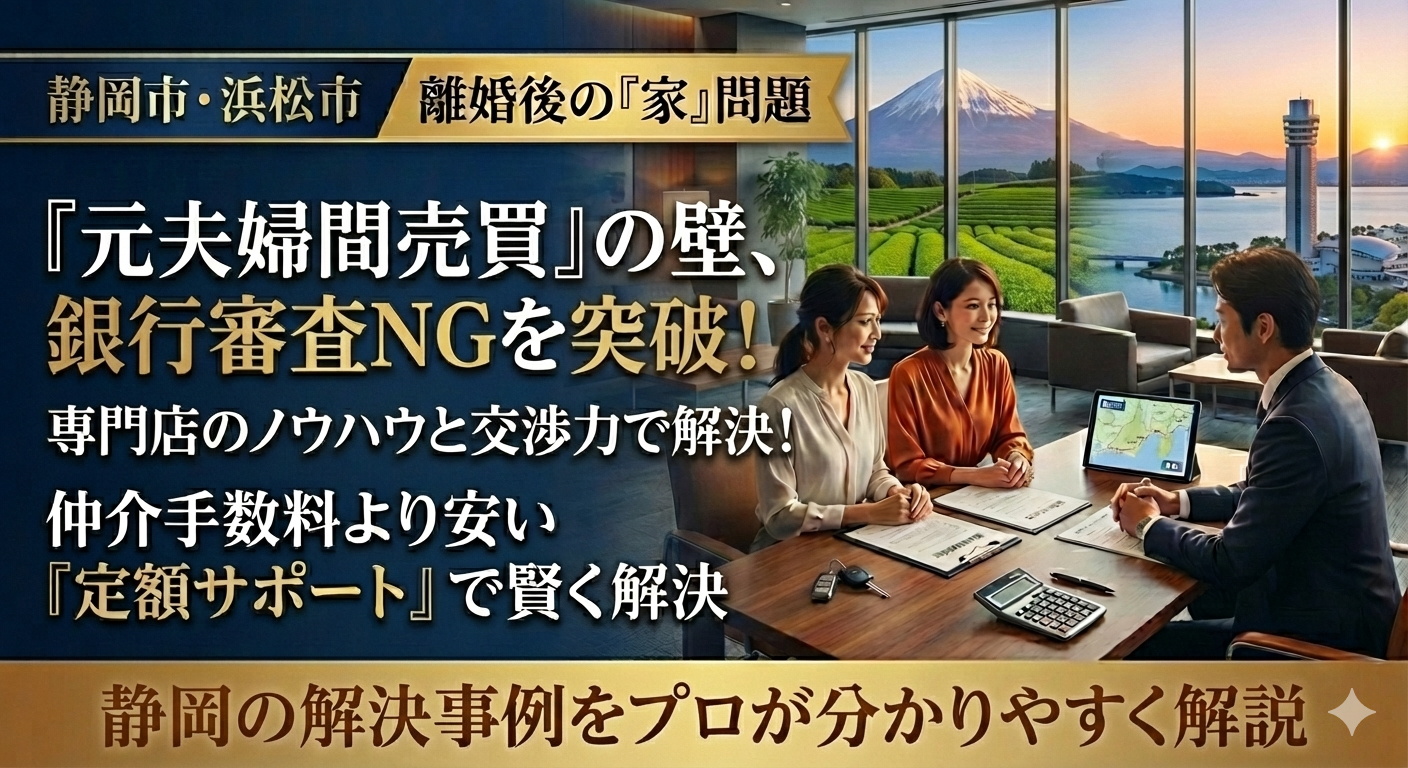【静岡・浜松で離婚】夫から家を買いたい！「シズギン」等の審査を突破し、定額費用で名義変更する方法