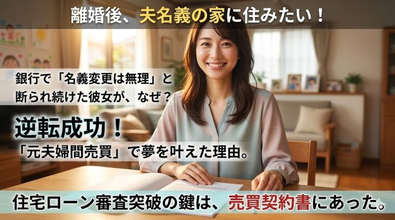 「今の家に住み続けたい」その一心で奔走した3ヶ月。名義変更ではなく「買い取る」選択が私と子供を救った