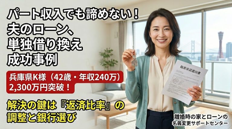 「収入が低いから無理」は誤解でした。パート勤務の私が元夫のローンを肩代わりし、単独名義を手に入れた話